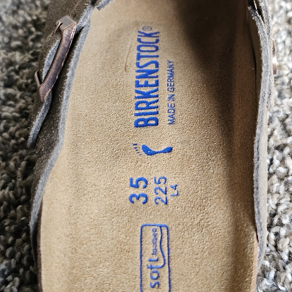 BIRKENSTOCK - Boston Soft Footbed Suede Leather - Taupe - EU 35, 225 L 4-US4.5 - Picture 5 of 11